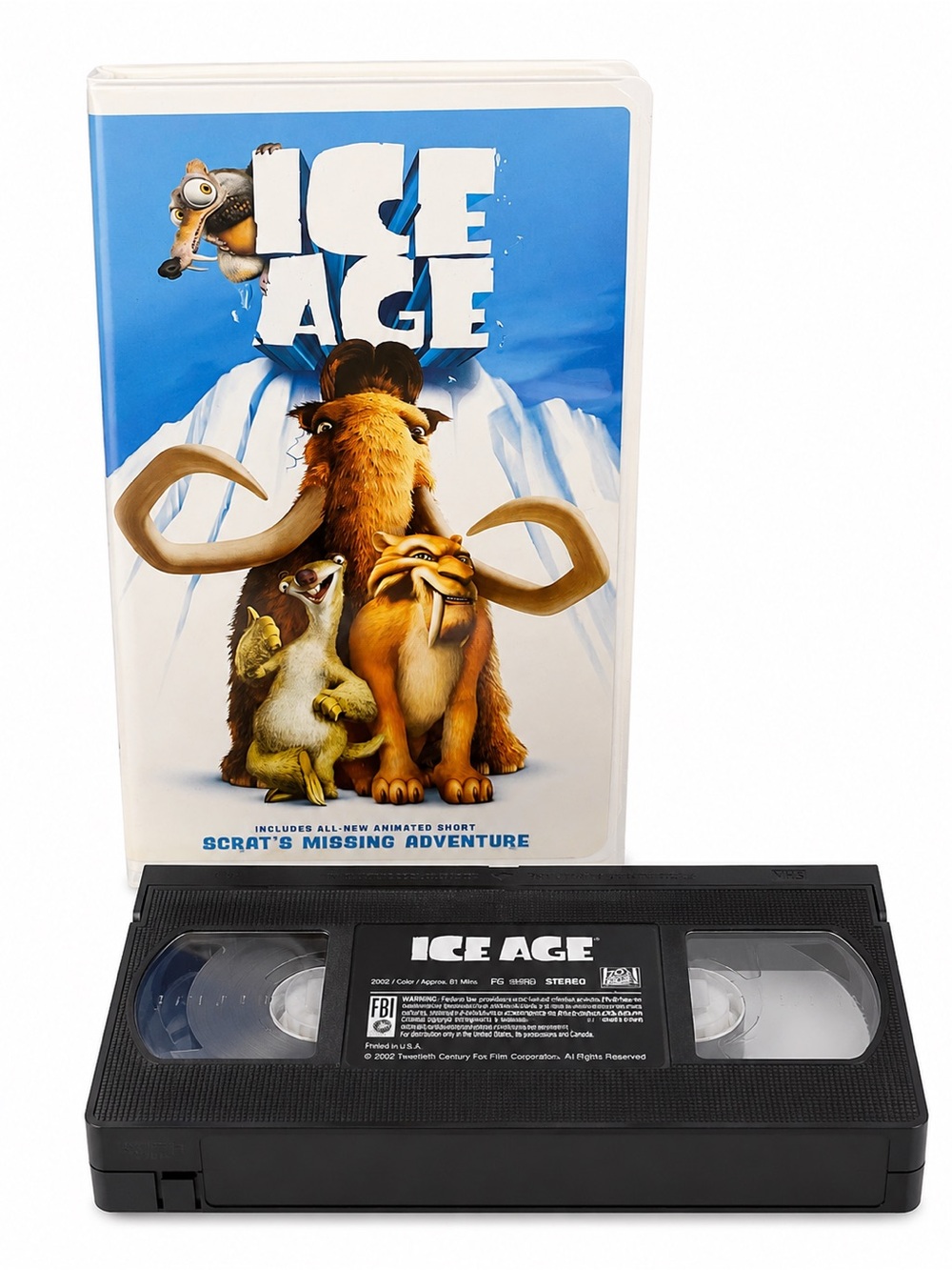 Ice Age VHS 20th Century Fox Family Movie Clamshell Case